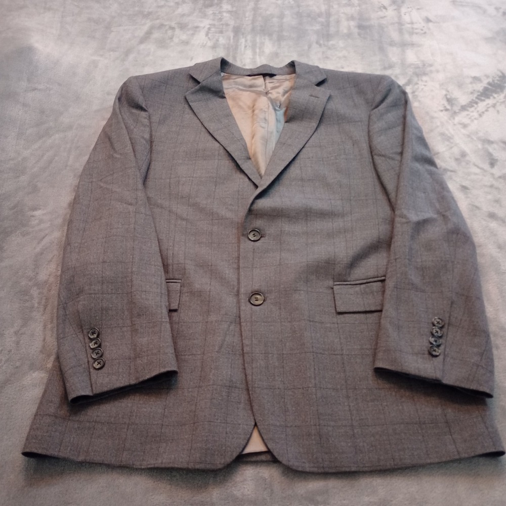 Brooks Brothers 1818 Regent‎ Blazer 40R Gray Windowpane Loro Piana Wool Italy - Picture 2 of 16